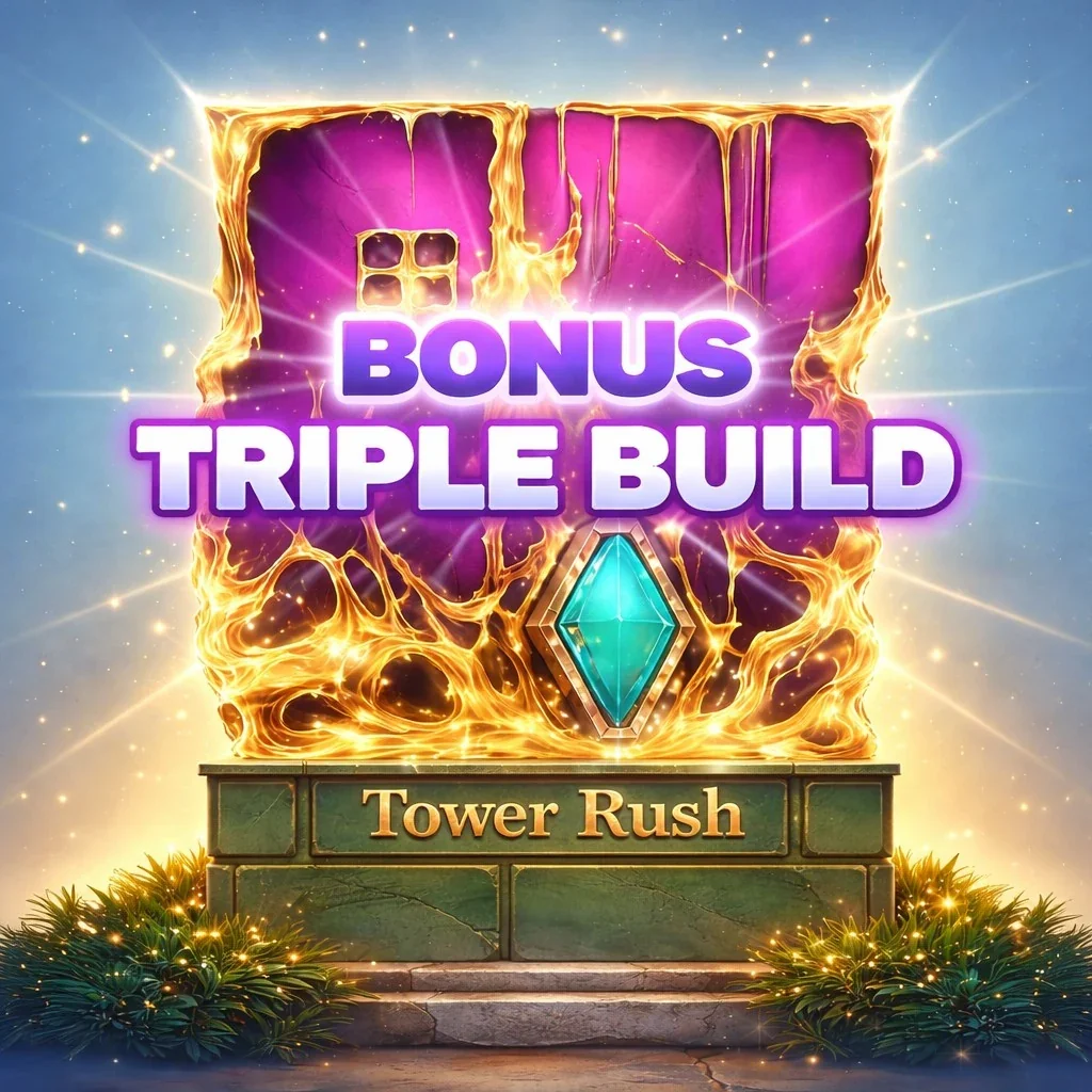 Triple Build — piso bônus Tower Rush
